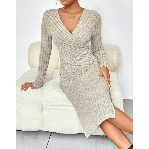 Damen Kleid Elegantes Design Warm Bequem