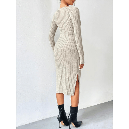 Damen Kleid Elegantes Design Warm Bequem