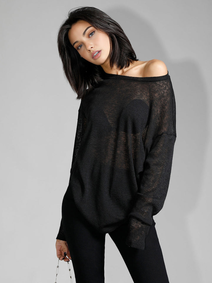 Chemise à manches longues en lin basique pour femmes