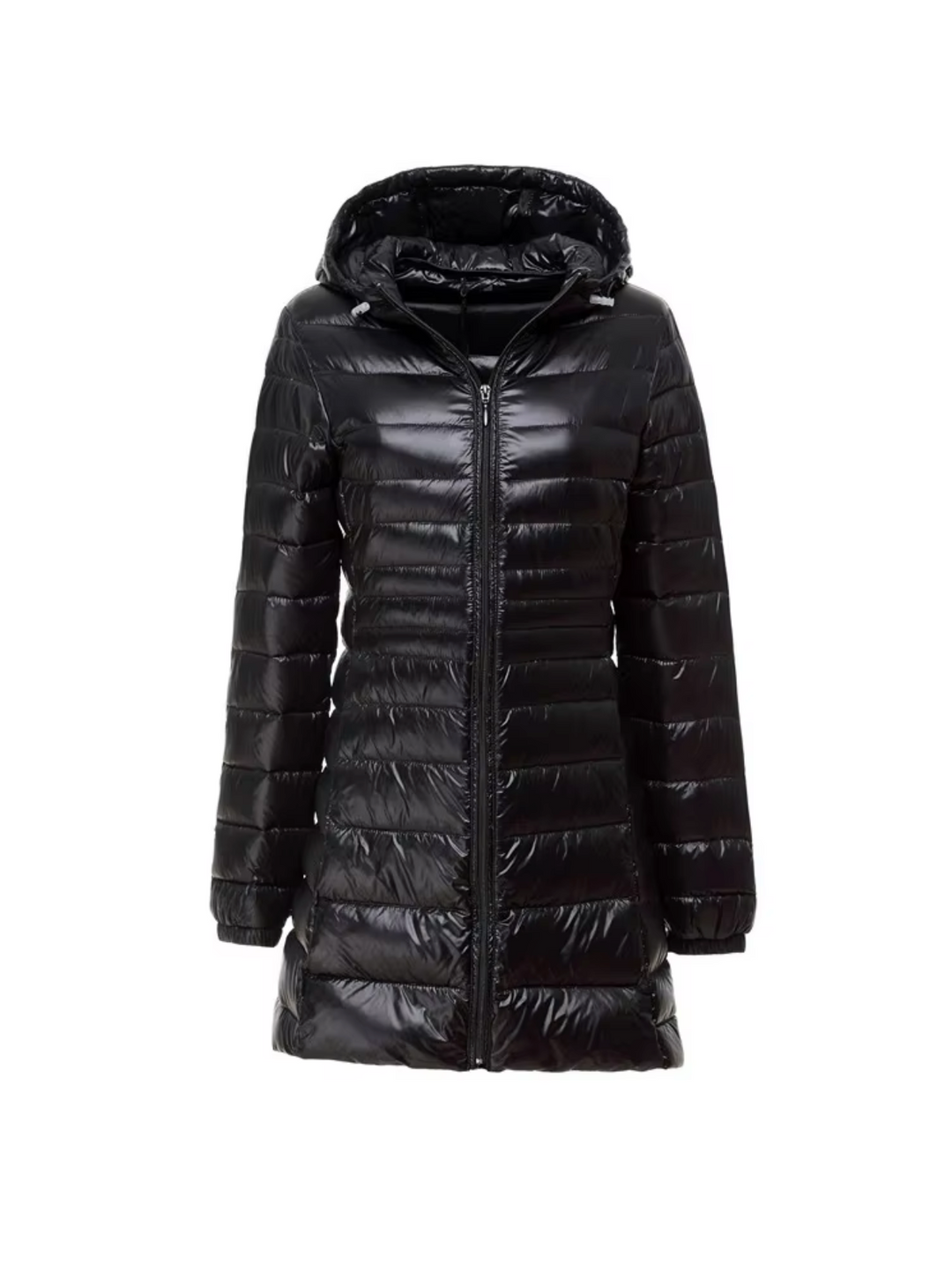 Damen Lange Daunenjacke Leicht Gewichtet