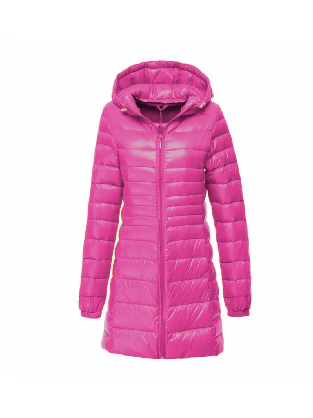 Damen Lange Daunenjacke Leicht Gewichtet