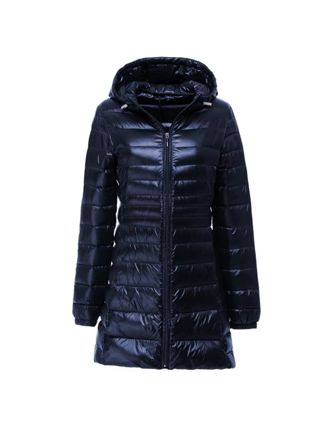 Damen Lange Daunenjacke Leicht Gewichtet