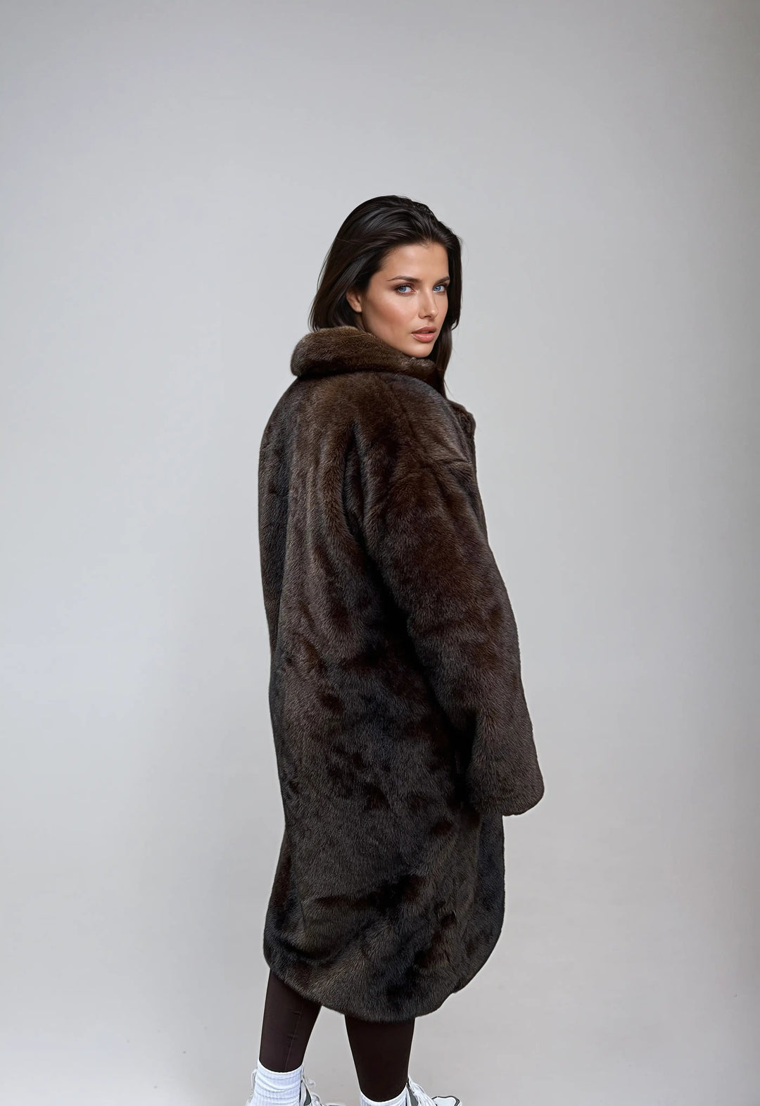 Women's Long Coat Faux Fur Elegant Style
