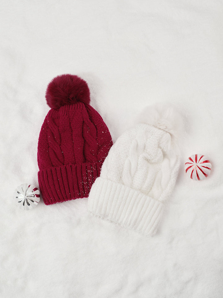 Damen Mütze Beanie Warmes Design aus Acryl