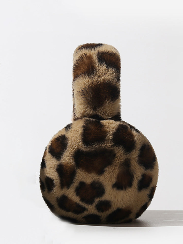 Damen Ohrenschützer Fuzzy Leopard Design - Stylische Ohrenwärmer für kalte Tage