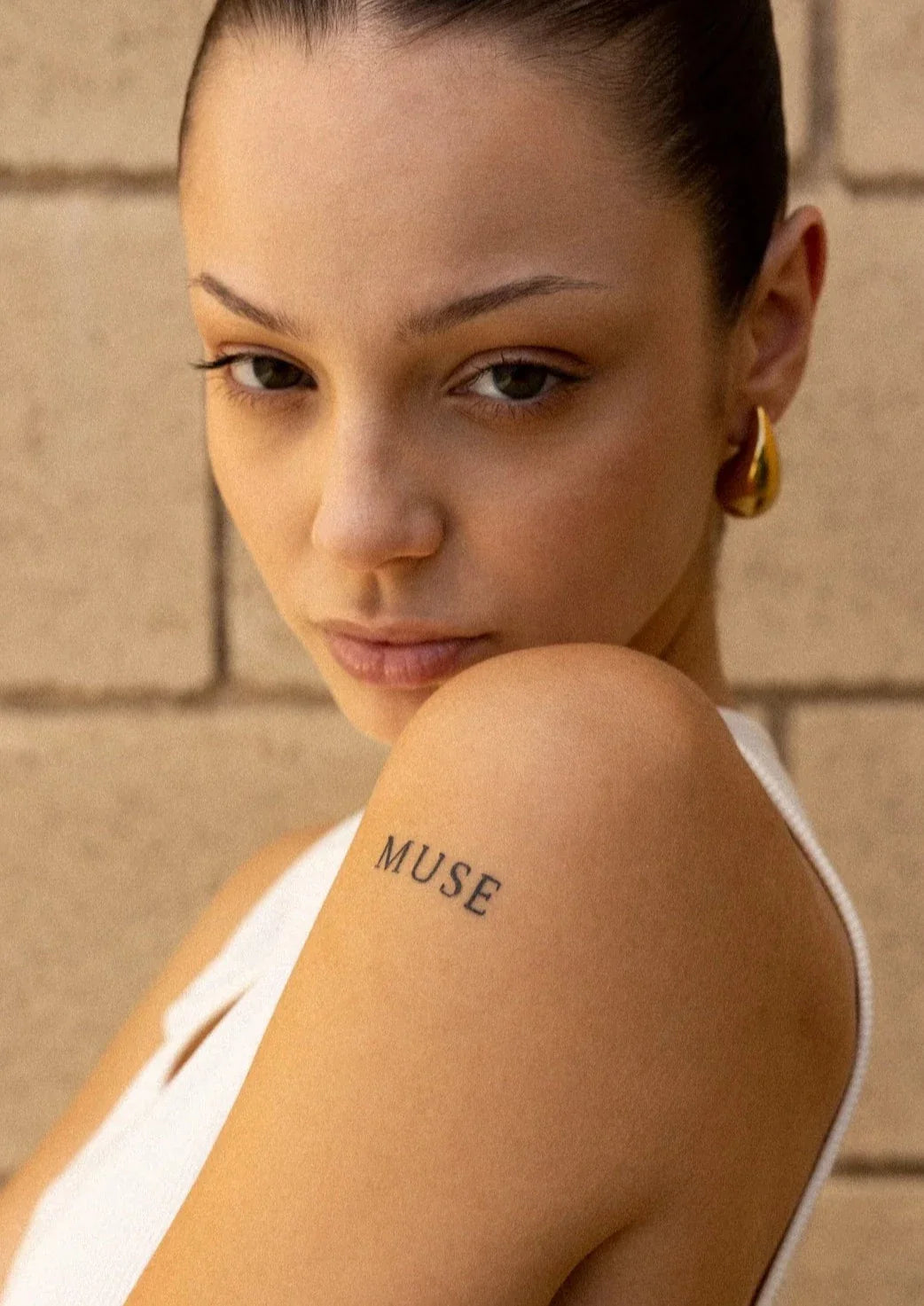 Damen Ohrringe Gold Edelstahl Minimalistisch Hypoallergen 6