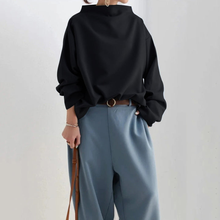 Pull-over à col roulé oversize pour femmes en matériaux de haute qualité – Pulls chauds pour femmes