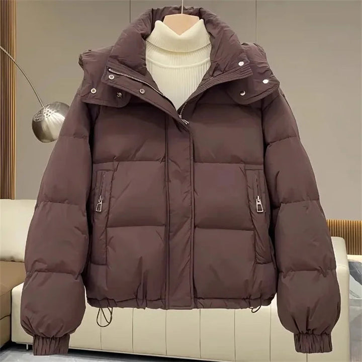 Damen Pufferjacke Baumwolle Lässig