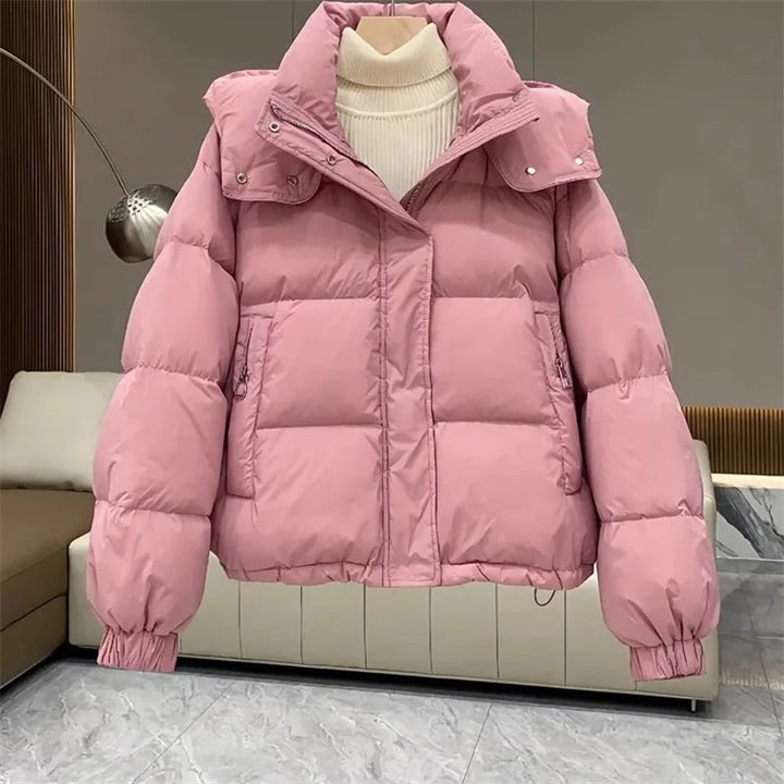Damen Pufferjacke Baumwolle Lässig