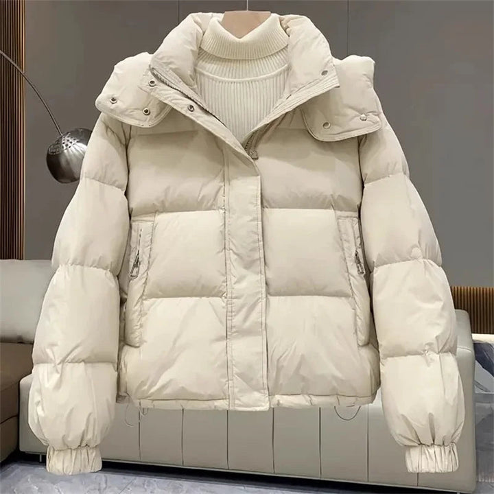 Damen Pufferjacke Baumwolle Lässig