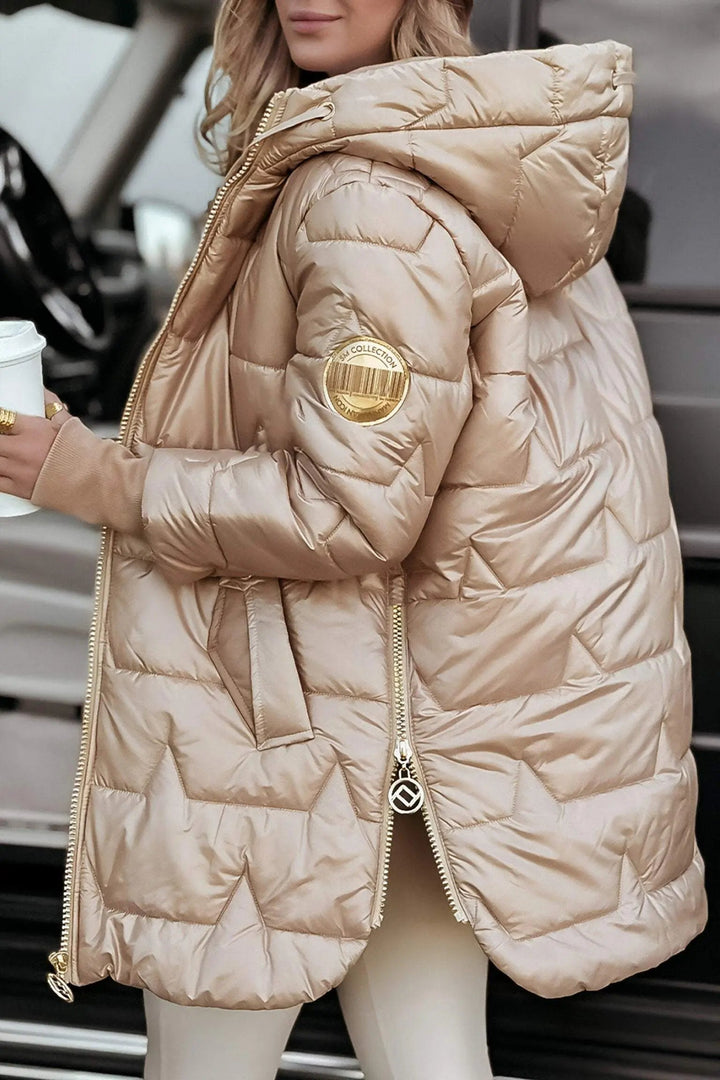 Damen Pufferjacke Baumwolle mit Kapuze – Stilvolle Jacke für Damen