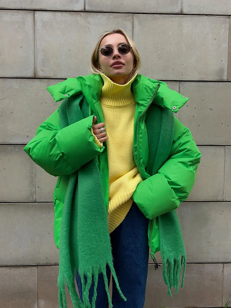 Damen Pufferjacke Modernes Design Wärme