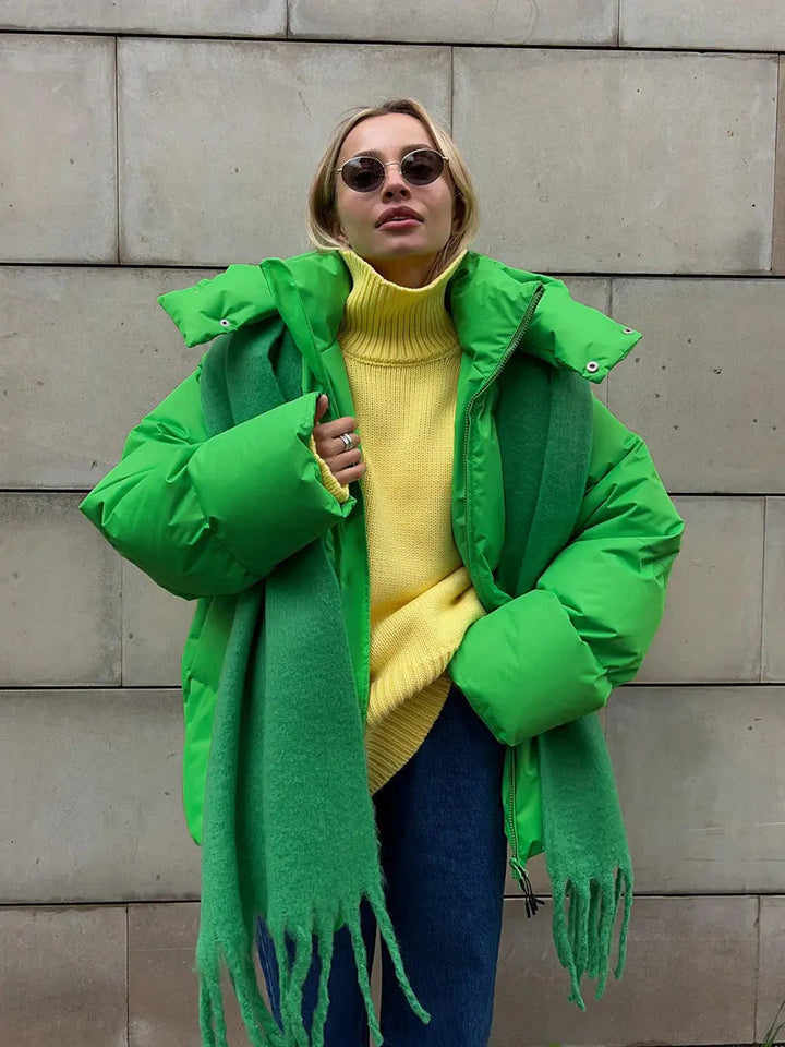Damen Pufferjacke Modernes Design Wärme