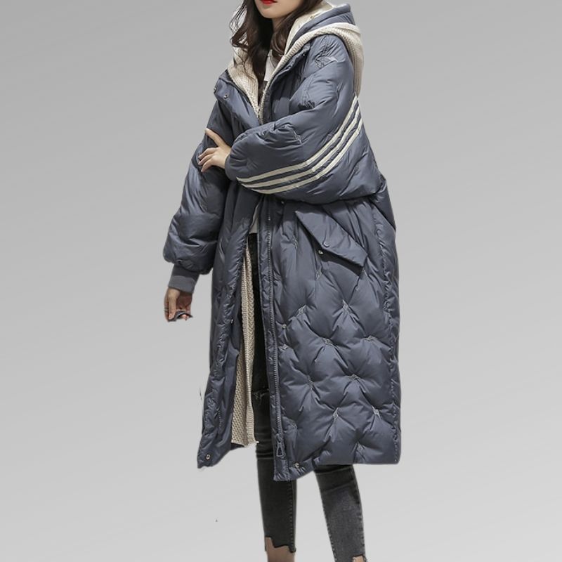 Damen Pufferjacke Warm Elegant Tailliert