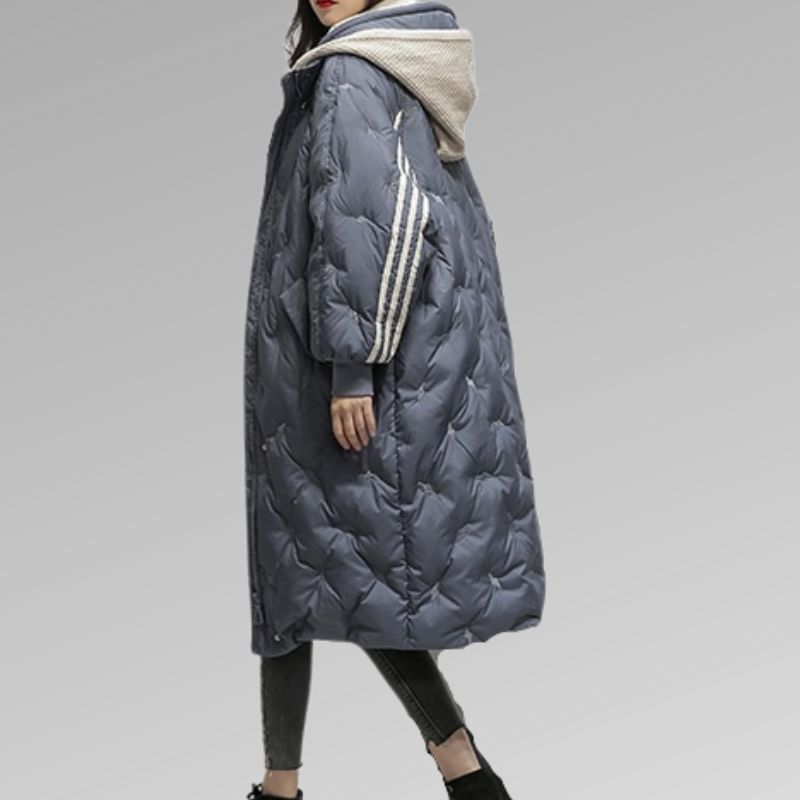 Damen Pufferjacke Warm Elegant Tailliert