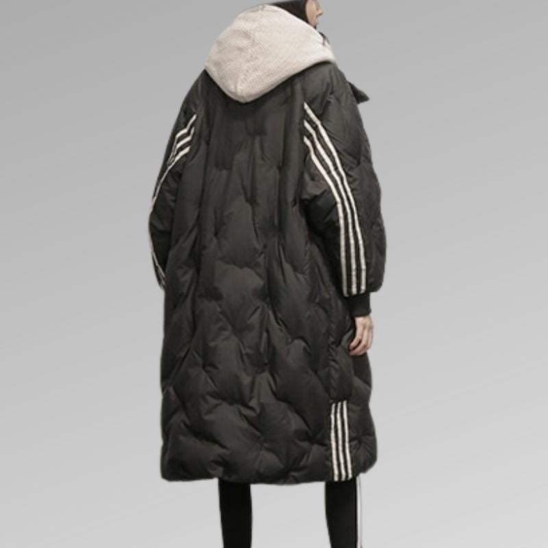 Damen Pufferjacke Warm Elegant Tailliert