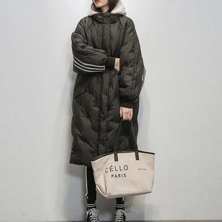 Damen Pufferjacke Warm Elegant Tailliert