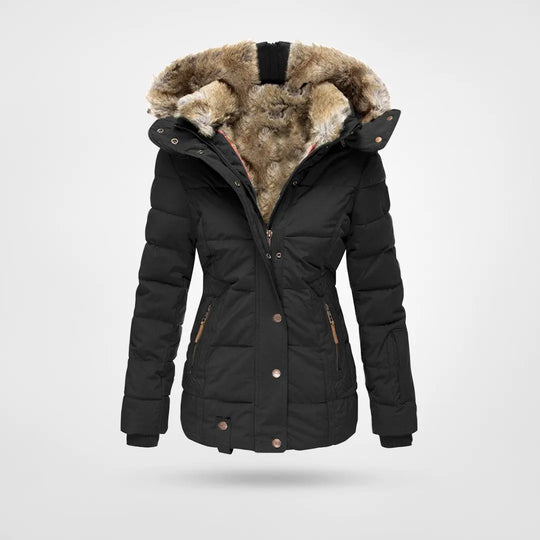 Damen Pufferjacke mit Kapuze Warm