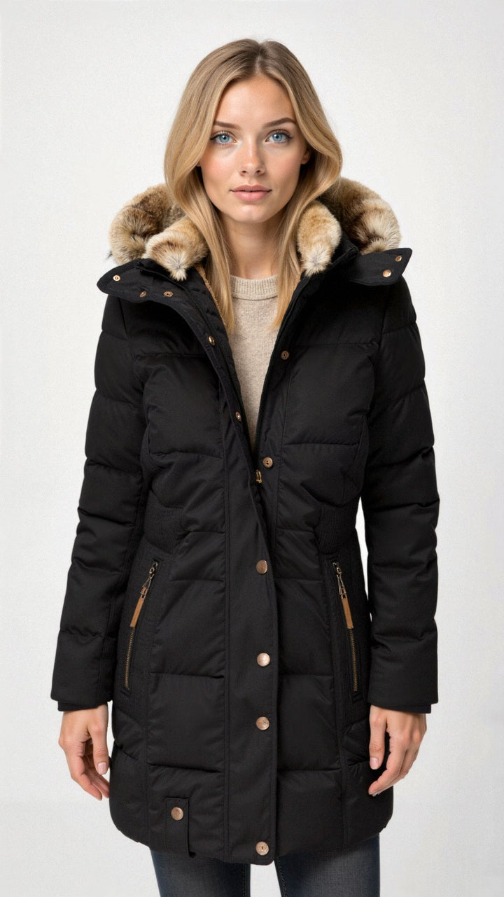 Damen Pufferjacke mit Kapuze Warm