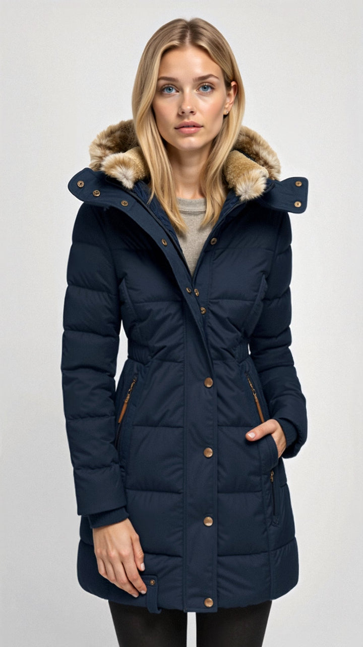Damen Pufferjacke mit Kapuze Warm