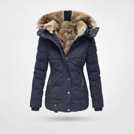 Damen Pufferjacke mit Kapuze Warm