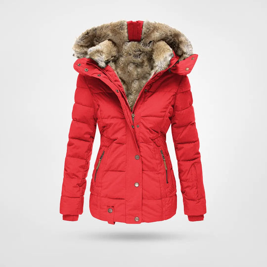 Damen Pufferjacke mit Kapuze Warm
