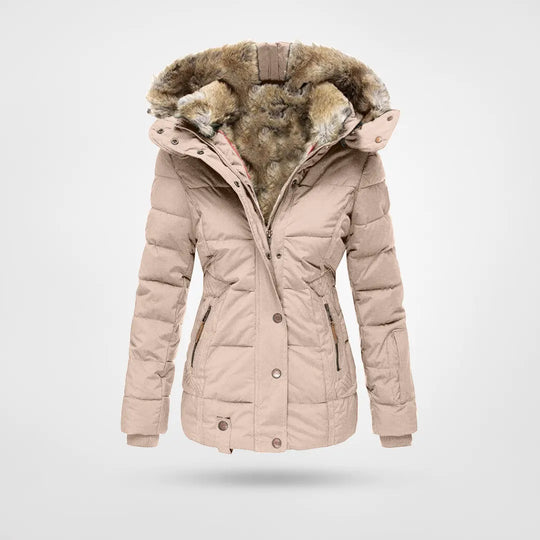 Damen Pufferjacke mit Kapuze Warm