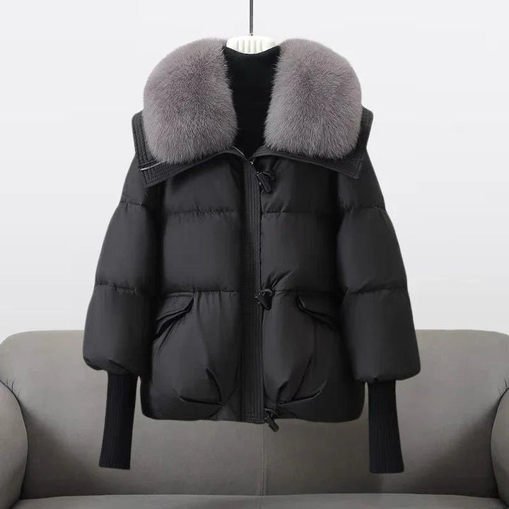 Damen Pufferjacke mit Veganpelzkragen