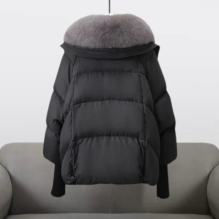 Damen Pufferjacke mit Veganpelzkragen