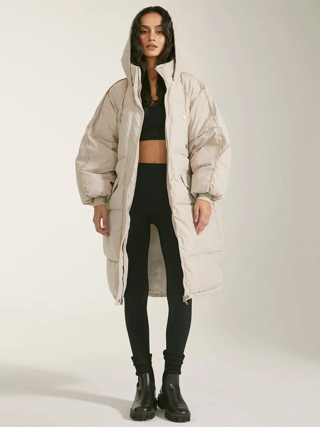 Damen Pufferparka mit Kapuze Urban Style