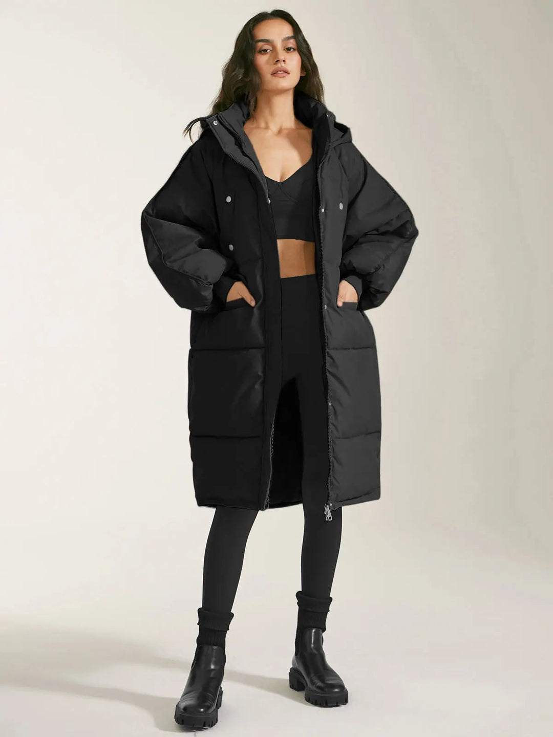 Damen Pufferparka mit Kapuze Urban Style