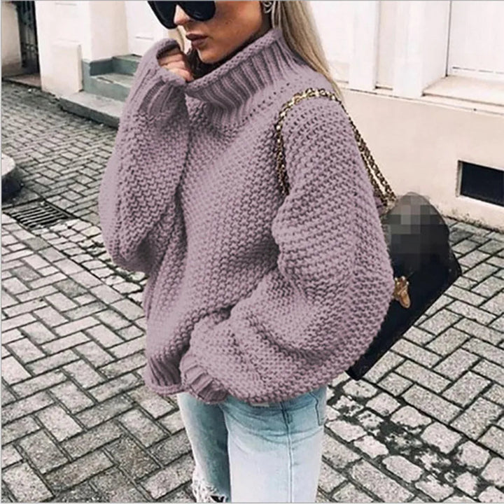 Pull-over femme coton oversize avec manches souris