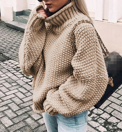 Pull-over femme coton oversize avec manches souris