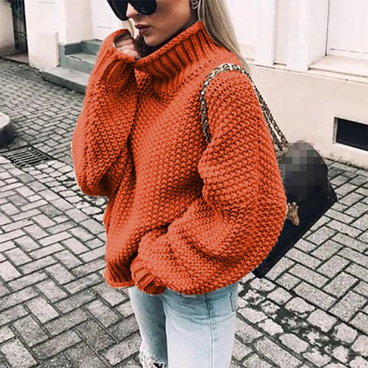 Pull-over femme coton oversize avec manches souris
