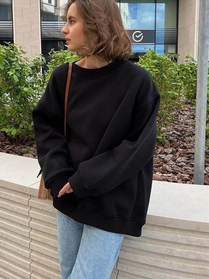 Damen Pullover Oversized Aus Premium-Stoff – Bequem Und Stilvoll