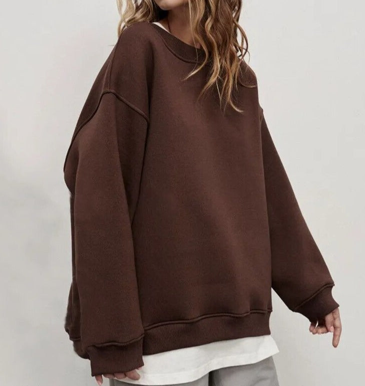 Damen Pullover Oversized Aus Premium-Stoff – Bequem Und Stilvoll