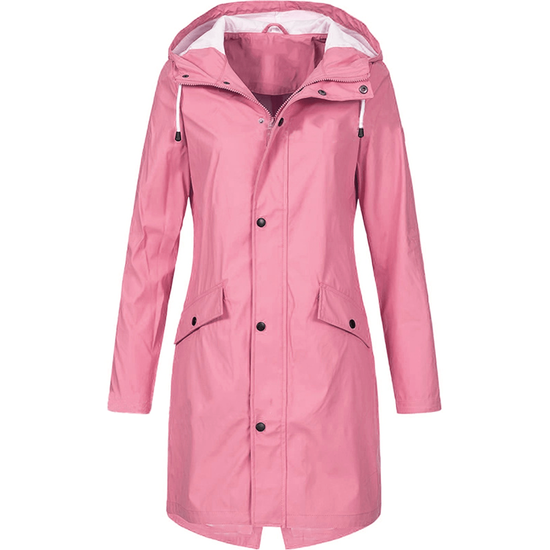 Damen Regenmantel Wasserdicht Elegant Atemberaubend