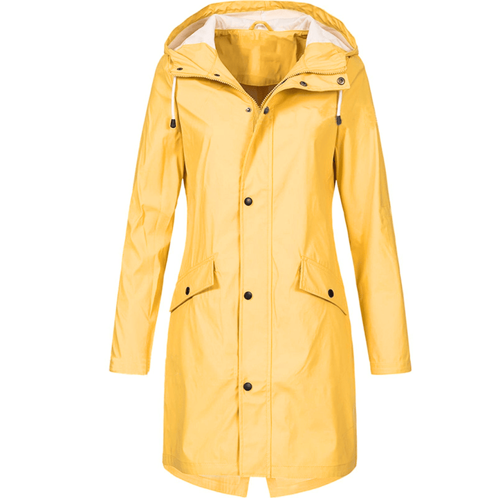 Damen Regenmantel Wasserdicht Elegant Atemberaubend