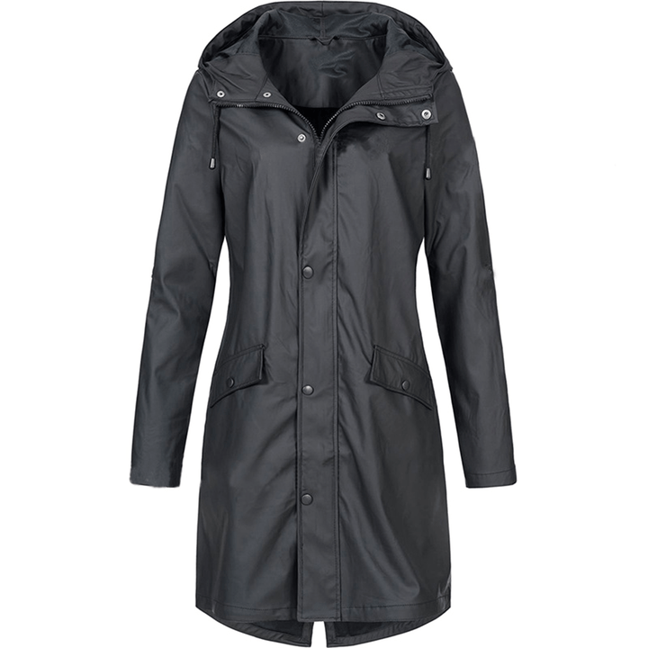 Damen Regenmantel Wasserdicht Elegant Atemberaubend
