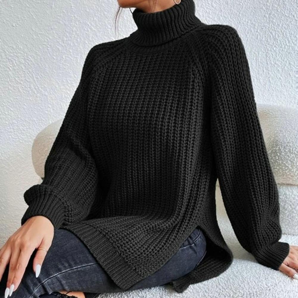 Damen Rollkragenpullover Baumwolle Elegant