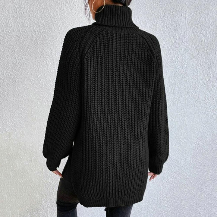 Damen Rollkragenpullover Baumwolle Elegant