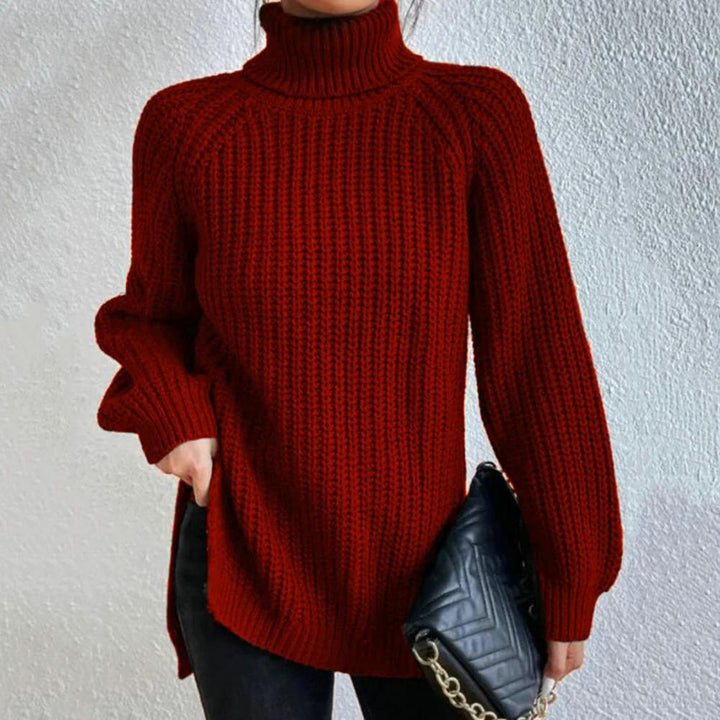 Damen Rollkragenpullover Baumwolle Elegant