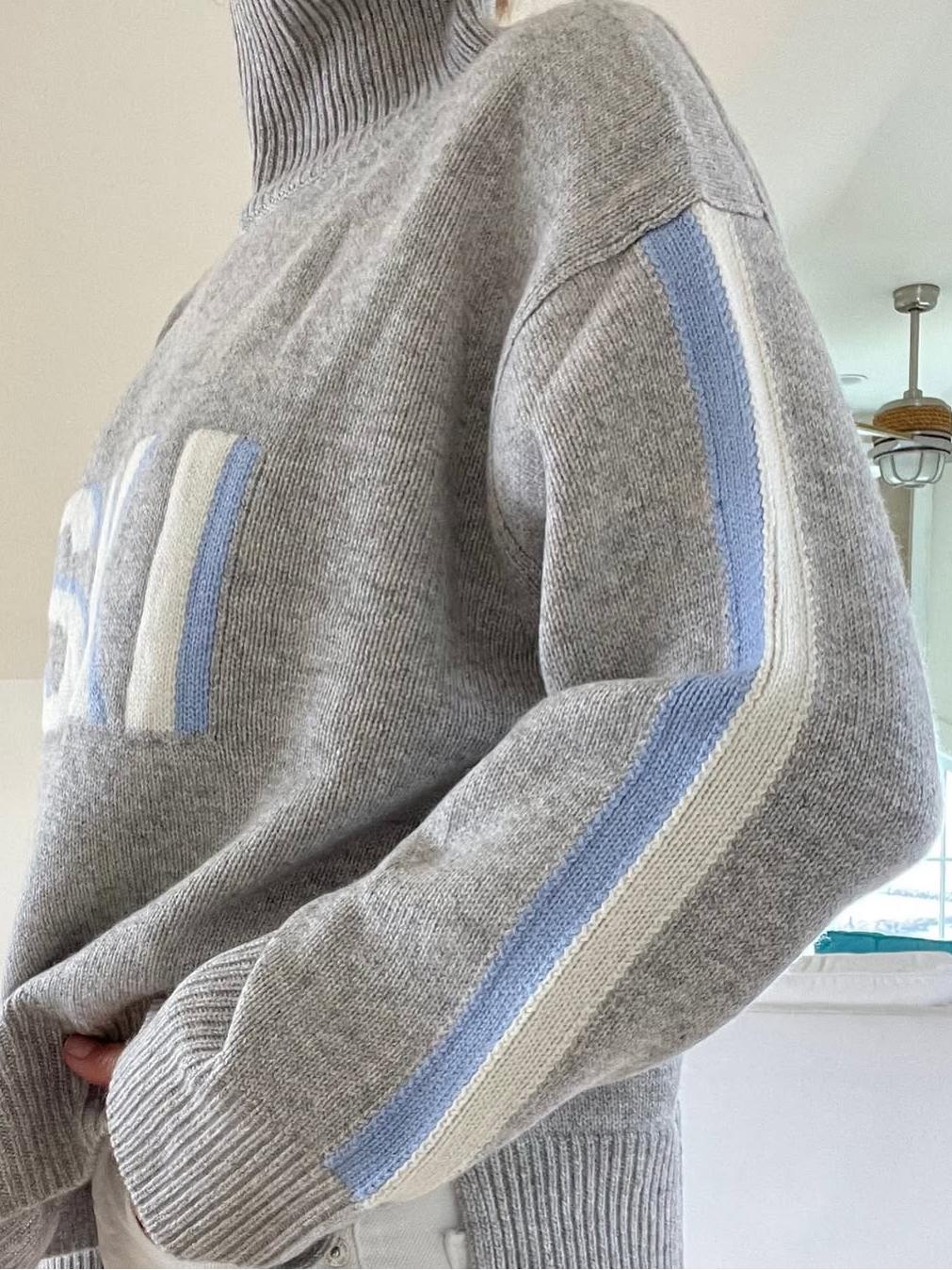 Damen Rollkragenpullover Strick - SKI Vintage Stil