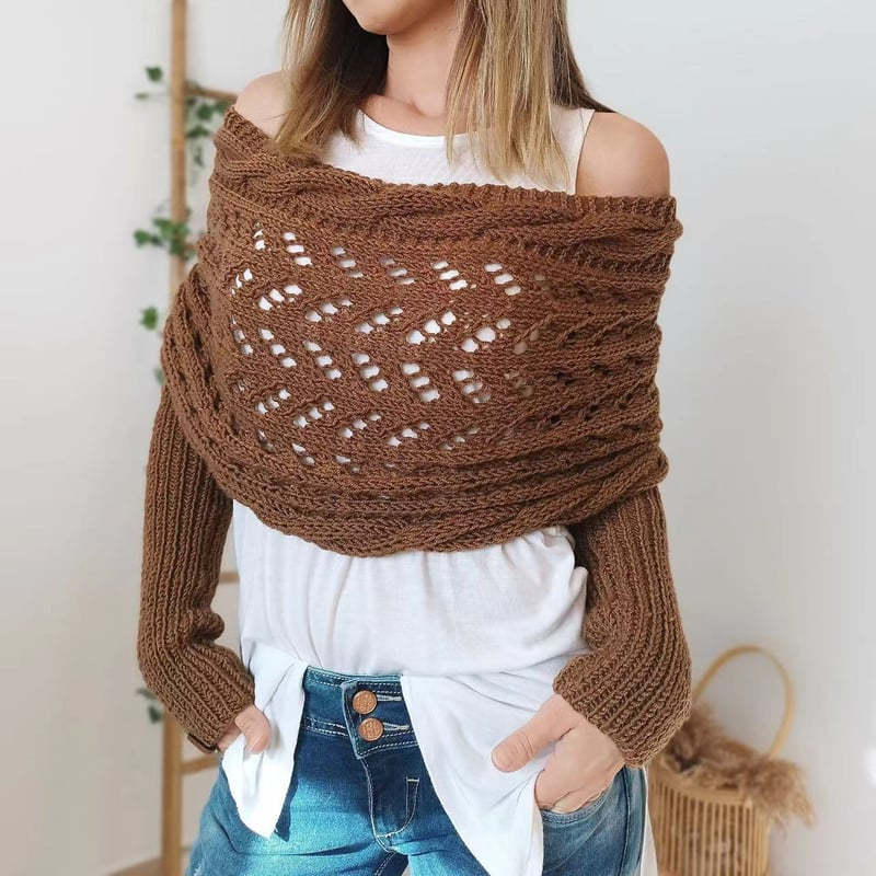 Damen Schal Gewebt Eleganter Überwurf aus Hochwertigem Material