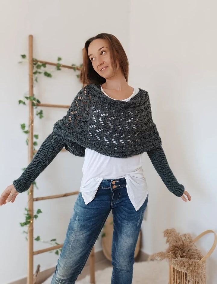 Damen Schal Gewebt Eleganter Überwurf aus Hochwertigem Material