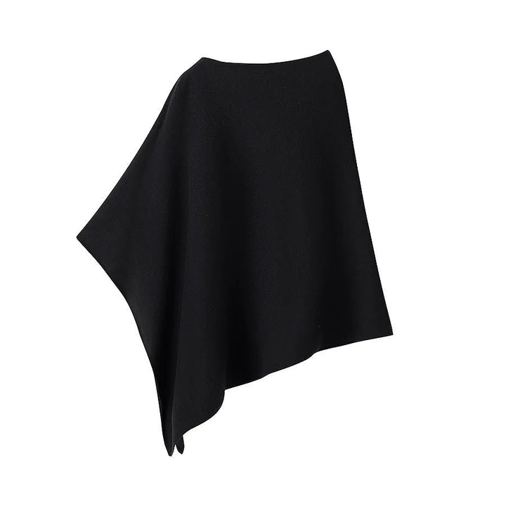 Damen Schalponcho Wolle Elastisch