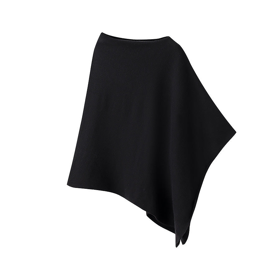 Damen Schalponcho Wolle Elastisch