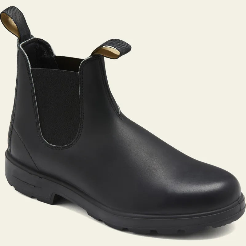 Damen Schwarze Chelsea-Stiefel aus Strapazierfähigem Material im Klassischen Slip-On-Stil 3