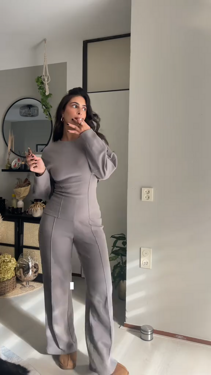 Damen Set Elegantes Minimalistisches Design Atmungsaktives Material