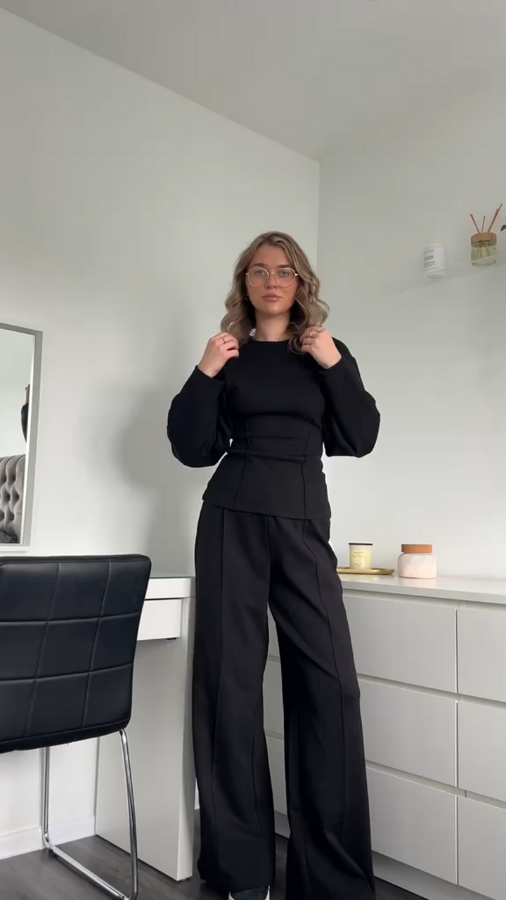 Damen Set Elegantes Minimalistisches Design Atmungsaktives Material